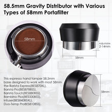 Load image into Gallery viewer, 58.5mm Coffee Gravity Distributor, MATOW Espresso Adaptive Distribution Tool and Leveler Compatible with 58mm Portafilter