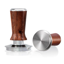 Load image into Gallery viewer, 53.3mm Espresso Hand Tamper, MATOW Calibrated Spring Loaded Coffee with Stainless Steel Ripple Base, Pro-barista 30lbs Espresso Tamper with Red Rosewood Handle Fits Breville 54mm Series Portafilter