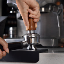 Load image into Gallery viewer, 53.3mm Espresso Hand Tamper, MATOW Calibrated Spring Loaded Coffee with Stainless Steel Ripple Base, Pro-barista 30lbs Espresso Tamper with Red Rosewood Handle Fits Breville 54mm Series Portafilter