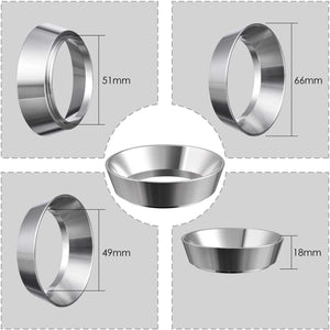 51mm Espresso Dosing Funnel, MATOW Stainless Steel Coffee Dosing Ring Compatible with 51mm Portafilter