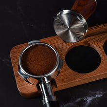 Load image into Gallery viewer, 53.3mm Espresso Hand Tamper, MATOW Calibrated Spring Loaded Coffee with Stainless Steel Ripple Base, Pro-barista 30lbs Espresso Tamper with Red Rosewood Handle Fits Breville 54mm Series Portafilter
