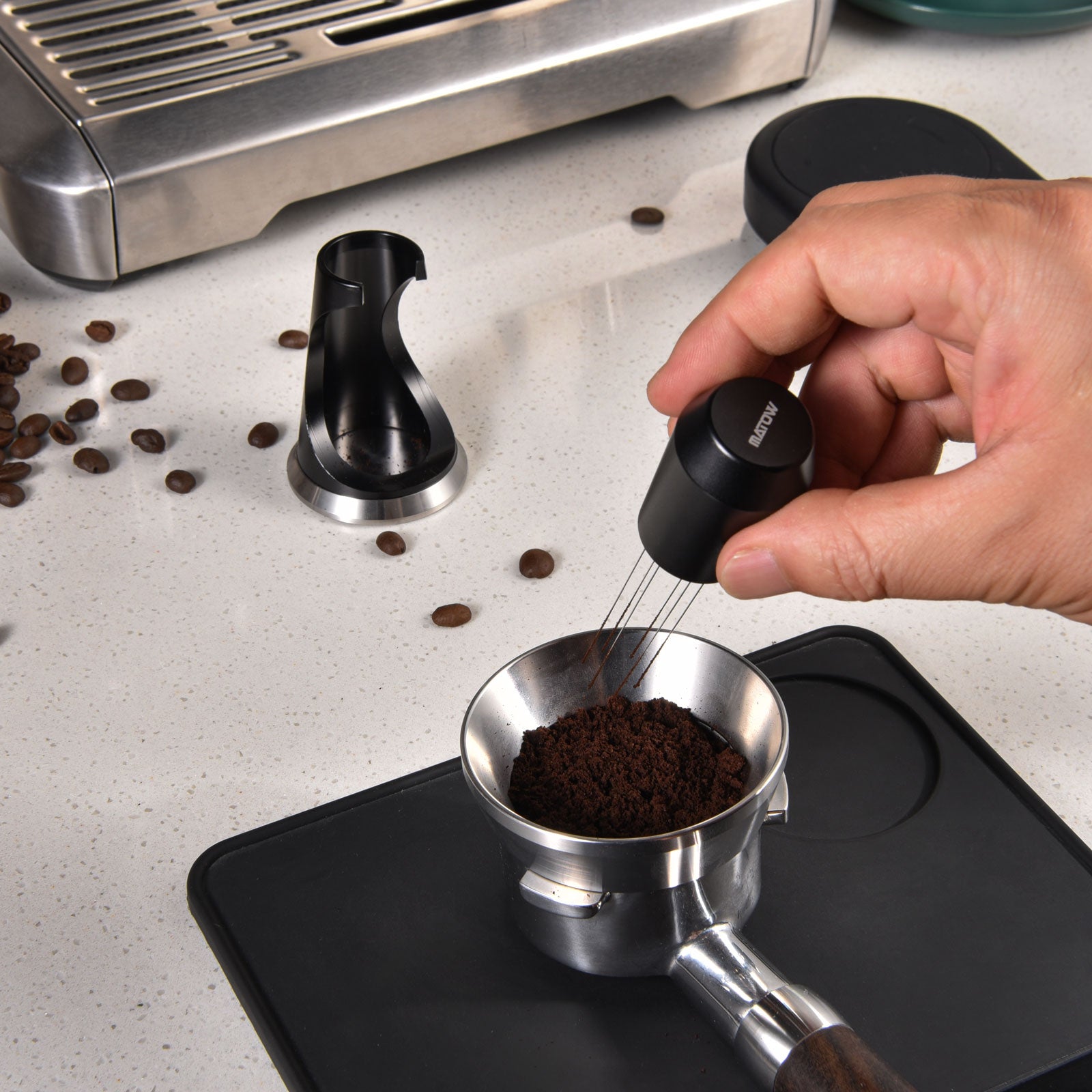 JESTOP Espresso Distribution Tool, 6 Needles Espresso Coffee Stirrer, WDT  Tool